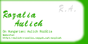 rozalia aulich business card