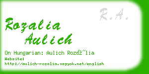 rozalia aulich business card